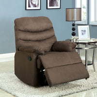 Plesant Valley Transitional Recliner Chair With Microfiber, Light Brown