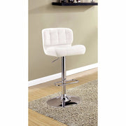 Contemporary Bar Chair, White Finish