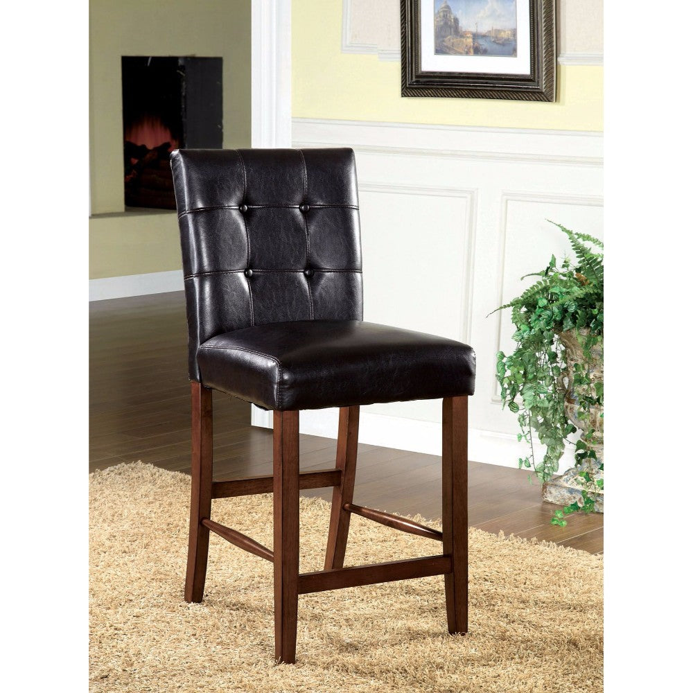 Contemporary Pub Chair, Dark Oak, Set Of 2