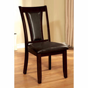 Transitional Side Chair, Dark Cherry Finish, Set Of 2