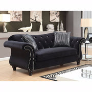 Glamorous Traditional Style Love Seat, Black