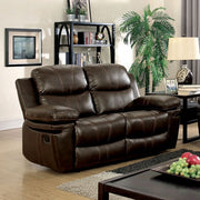 Leatherette Comfy Love Seat , Brown