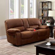 Love Seat Transitional Style, Brown
