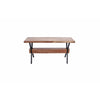 Elegant Wood & Iron Console Table, Brown