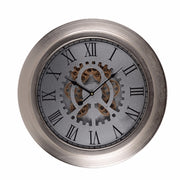 Metallic Wall Clock, Metallic Grey