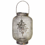 Mesh Netted Golden Hanging Candle Lantern