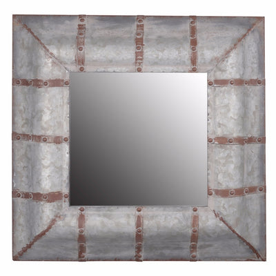 Unadorned Rustic Framed Mirror