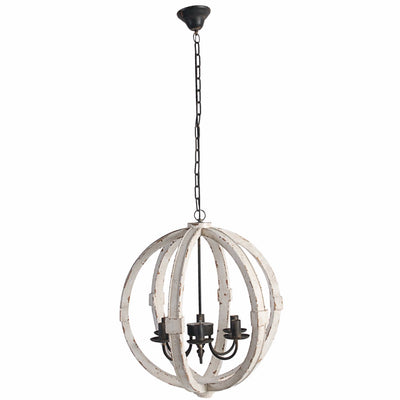 Elegantly Framed Calder Wooden Chandelier