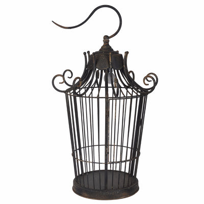 Old-World Styled Birdcage Table Lamp
