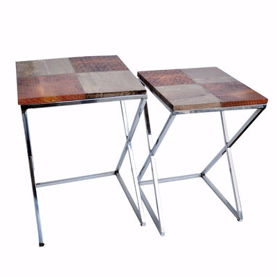 Courtly Elegant Set of 2 Side Tables