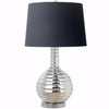 Impeccably Groomed Table Lamp, Black and Silver