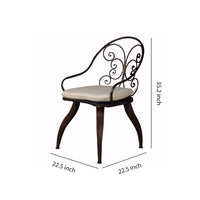 Retro Chair With Flared Curvy Legs, Set of 2