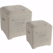 Suavely Trimmed Time Cubes,  Set of 2