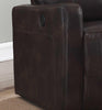 Brown Contemporary Leather Tufted Upholstered Electric Recliner Power Chair