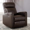 Gray Modern Leather Infused Small Power Reading Recliner