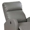 Gray Modern Leather Infused Small Power Reading Recliner