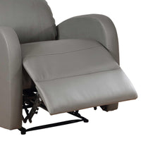 Gray Modern Leather Infused Small Power Reading Recliner