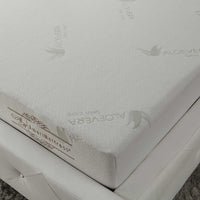 8" Short Queen Polyester Memory Foam Mattress Covered in a Soft Aloe Vera Fabric