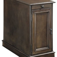 Transitional Style Side Table, Gray