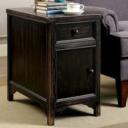 Transitional Style Side Table, Black