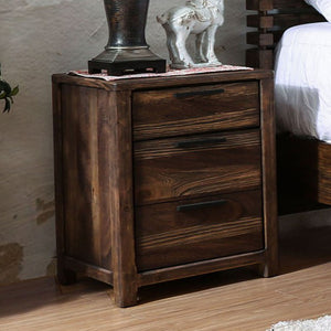 Transitional Style Night Stand, Rustic Natural Tone