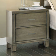 Contemporary Style Night Stand, Gray Finish
