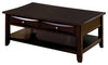 Coffee Table Contemporary Style, Expresso Brown Finish