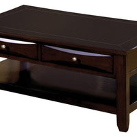 Coffee Table Contemporary Style, Expresso Brown Finish