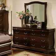Impeccable Transitional Style Dresser, Dark Walnut Brown