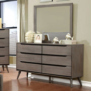 Splendiferously Modern Minimal Style Wooden Dresser, Gray Finish