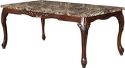 Traditional Style Dining Table, Brown Cherry Finish