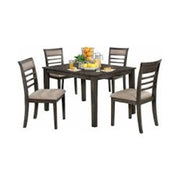 Transitional Style Seven Piece Gray Dining Set