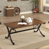 3 Pc. Table Set Transitional Style, Dark Oak Finish