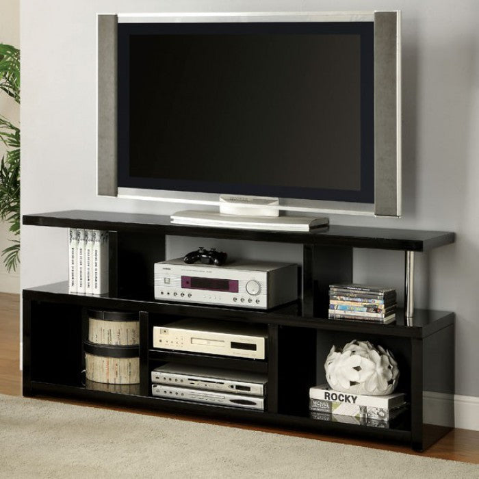 Elegant 60' Tv Console Contemporary Style, Black