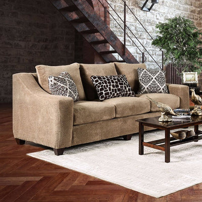 Wondrous Cushy Sofa Contemporary Style, Mocha