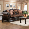 Spacious Howling Sofa Traditional Style, Brown