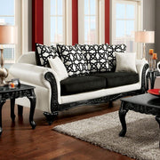 Classy Cozy Sofa Transitional Style, Black & White