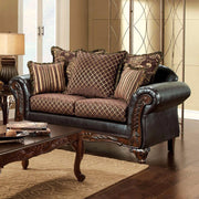 Spacious Opulent Love Seat Traditional Style, Multicolor