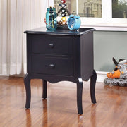 Rattling Spacious Night Stand, Traditional Style, Blue