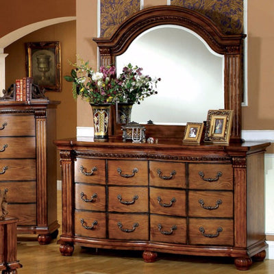 Luxurious Wooden Dresser , Antique Tobacco Oak Brown