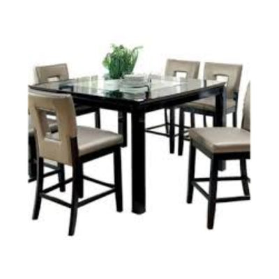 Contemporary Style Counter Height Table, Black