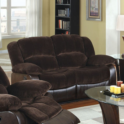 Alluring Transitional Style Comfy Loveseat, Brown