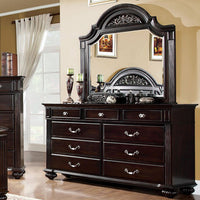 Ravishing Wooden Transitional Style Dresser, Dark Walnut Brown