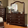 Eccentric Wooden Dresser In Transitional Style, Brown Cherry