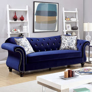 Glamorous Traditional Style Sofa, Blue