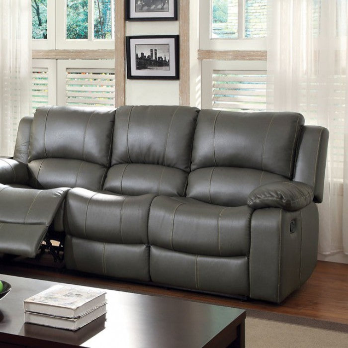 Sarles Transitional Style Motion Sofa, Gray