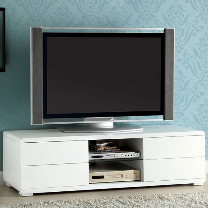 Brilliant 59" Tv Console Modern Style, White