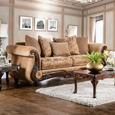 Grotesque Luxurious Sofa, Gold & Brown