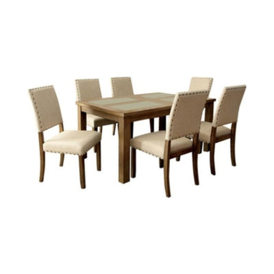 Edgy design Dining Table + 6 Side Chairs Set