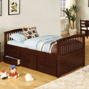 Platform Twin storage bed with 4 drawers